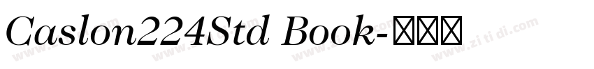 Caslon224Std Book字体转换